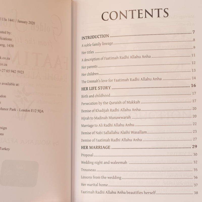 Golden Stories from the Life of Faatimah (r.a.)