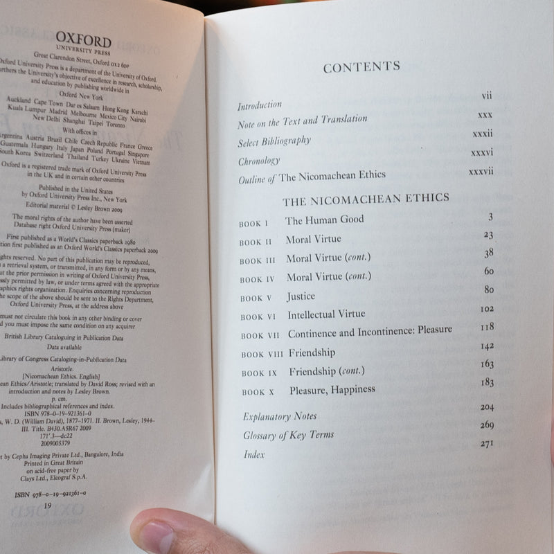 The Nicomachean Ethics