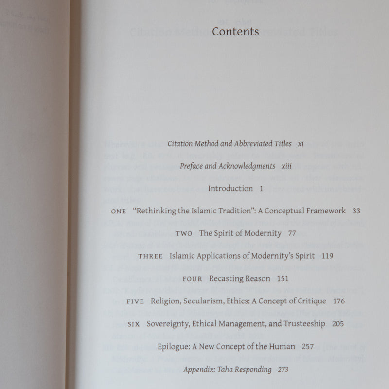 Reforming Modernity: Ethics and the New Human in the Philosophy of Abdurrahman Taha