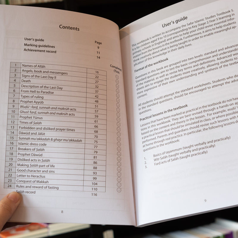 Safar Islamic Studies Workbook 5