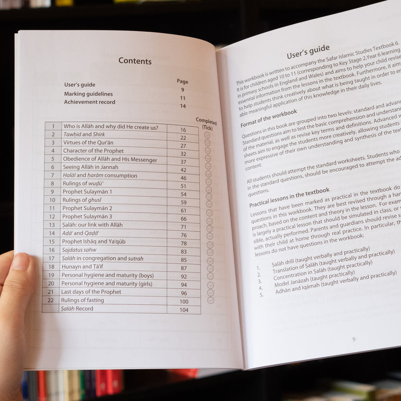 Safar Islamic Studies Workbook 6