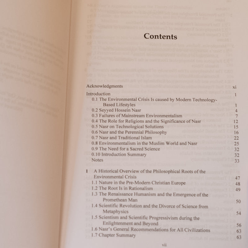 Traditional Islamic Environmentalism: The Vision of Seyyed Hossein Nasr