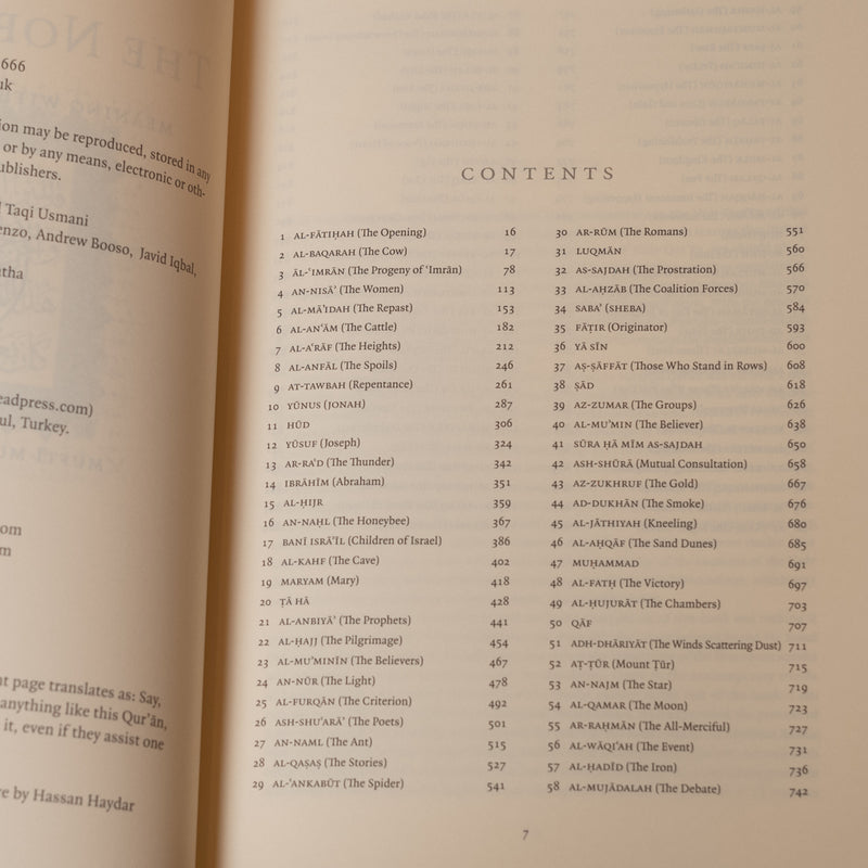 The Noble Quran: Meaning with Explanatory Notes