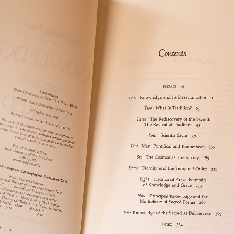 Knowledge and the Sacred