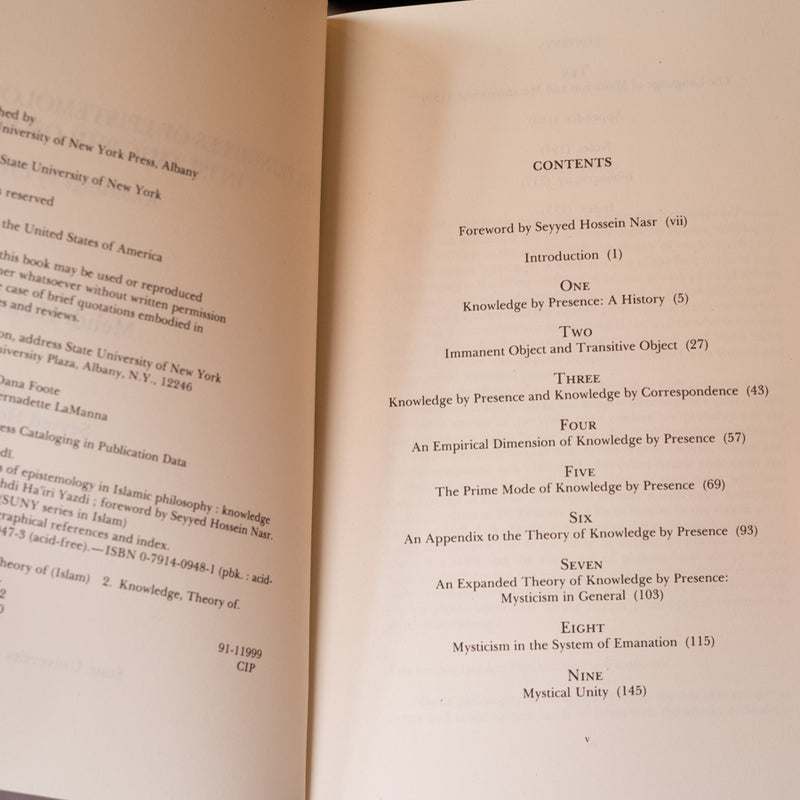 The Principles of Epistemology in Islamic Philosophy