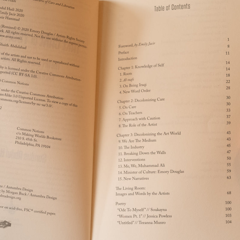 Take Care of Your Self: The Art and Cultures of Care and Liberation