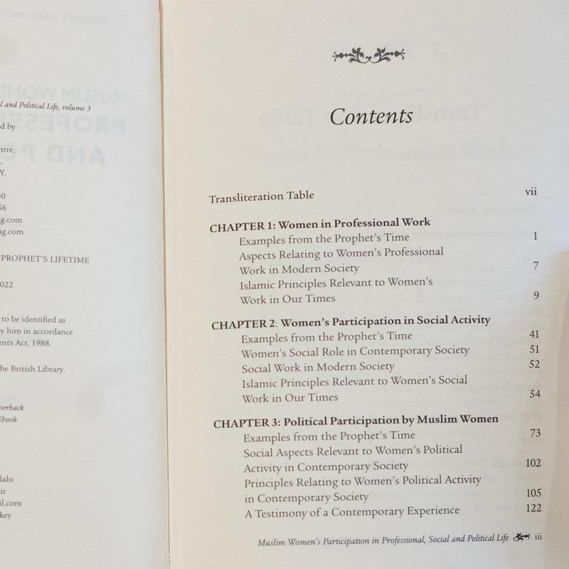 Muslim Women's Participation in Professional, Social and Political Life