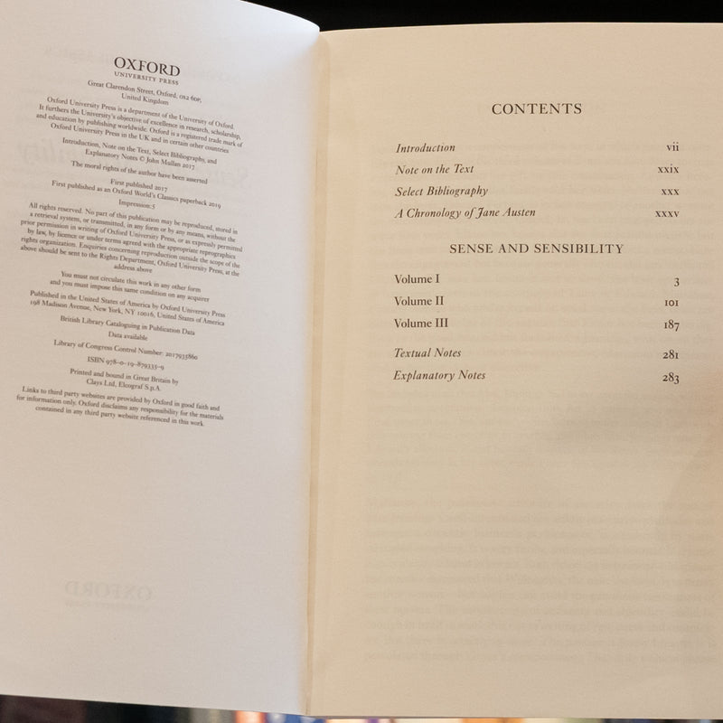 Sense and Sensibility