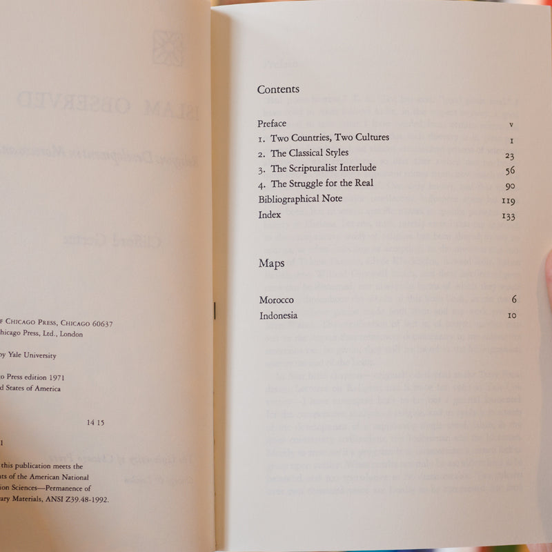 Islam Observed: Religious Development in Morocco and Indonesia