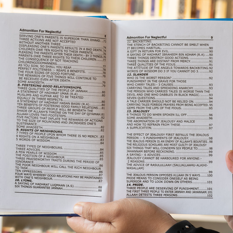 Admonition For The Neglectful