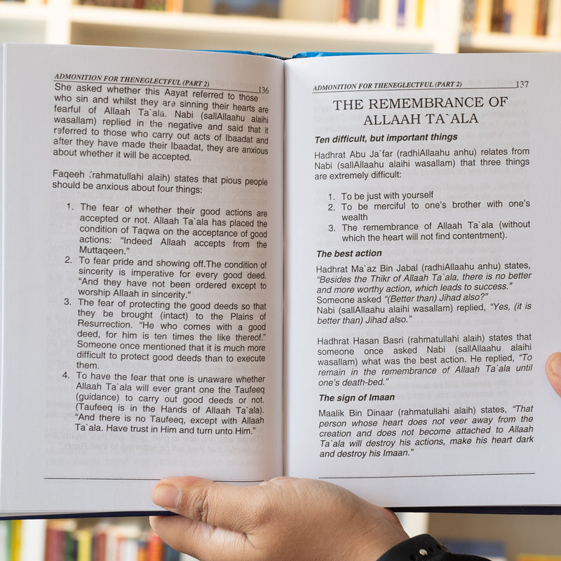 Admonition For The Neglectful