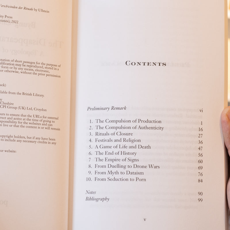 The Disappearance of Rituals: A Topology of the Present